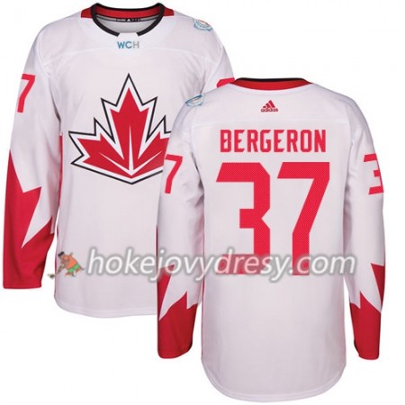 Pánské Hokejový Dres Kanada Patrice Bergeron 37 Světový pohár v ledním hokeji 2016 Bílá